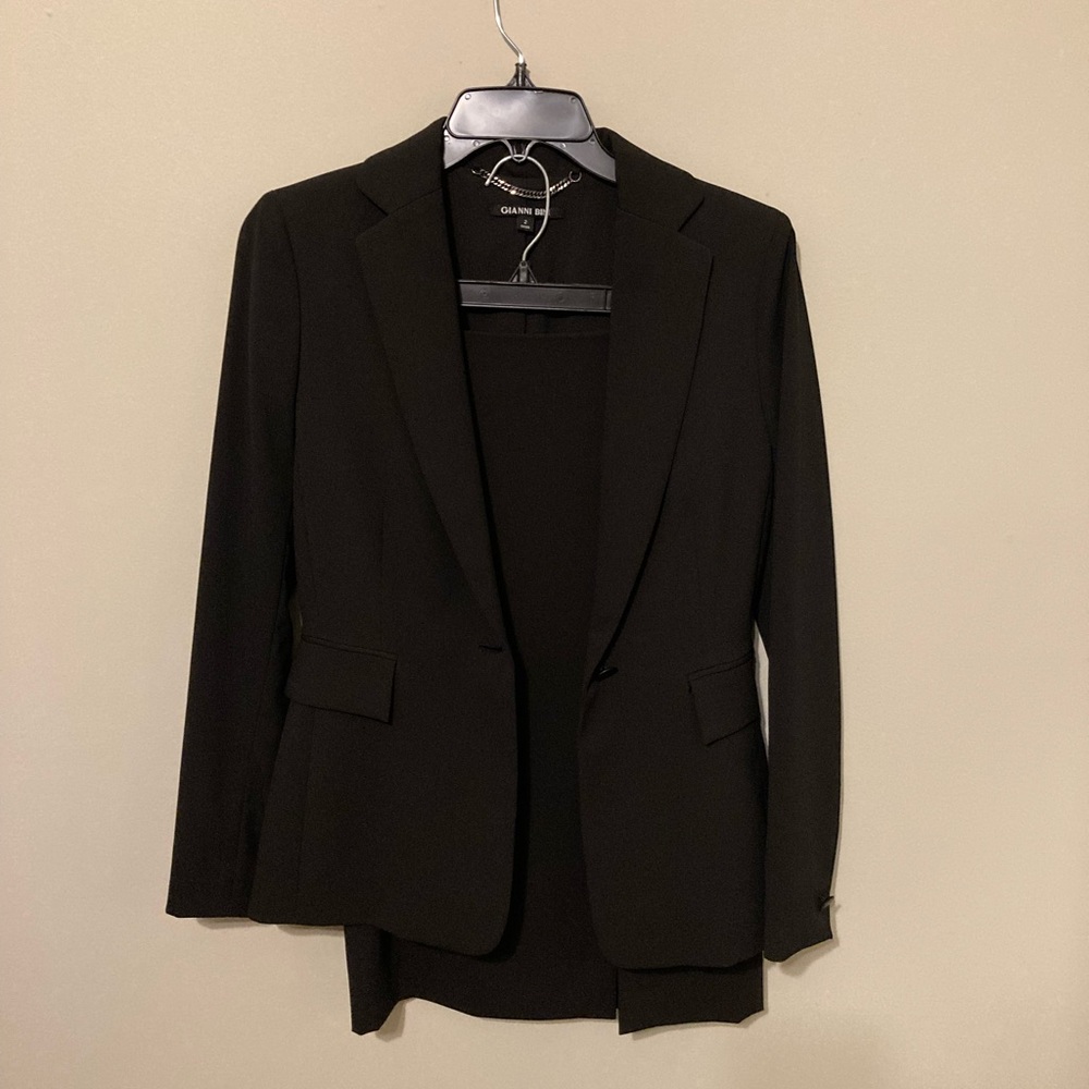 Black two piece suit, skirt